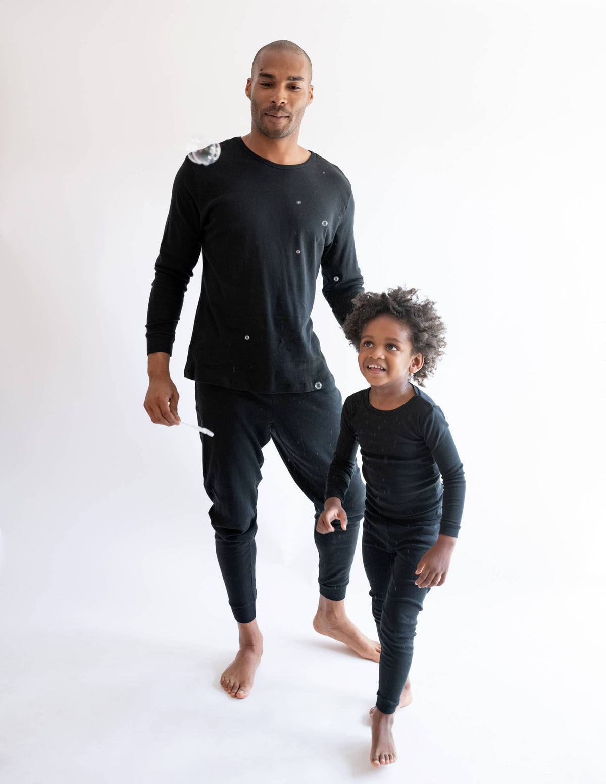 Men's Classic Cotton Pajama Set in beige – styled view