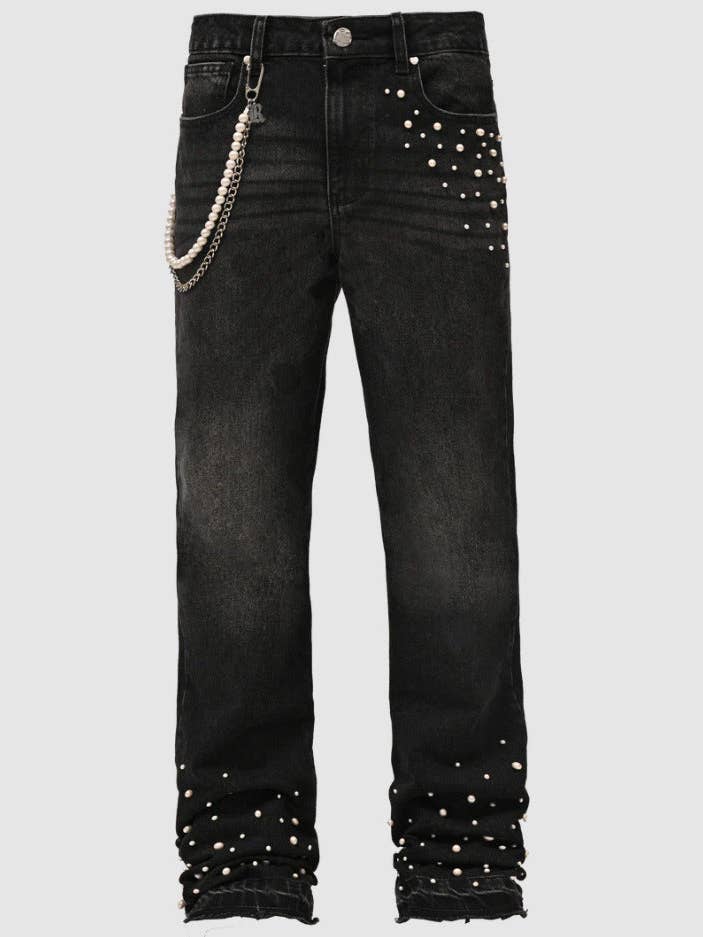 Men's Nostalgic Blue Straight-Leg Stretch Denim Jeans - view 5