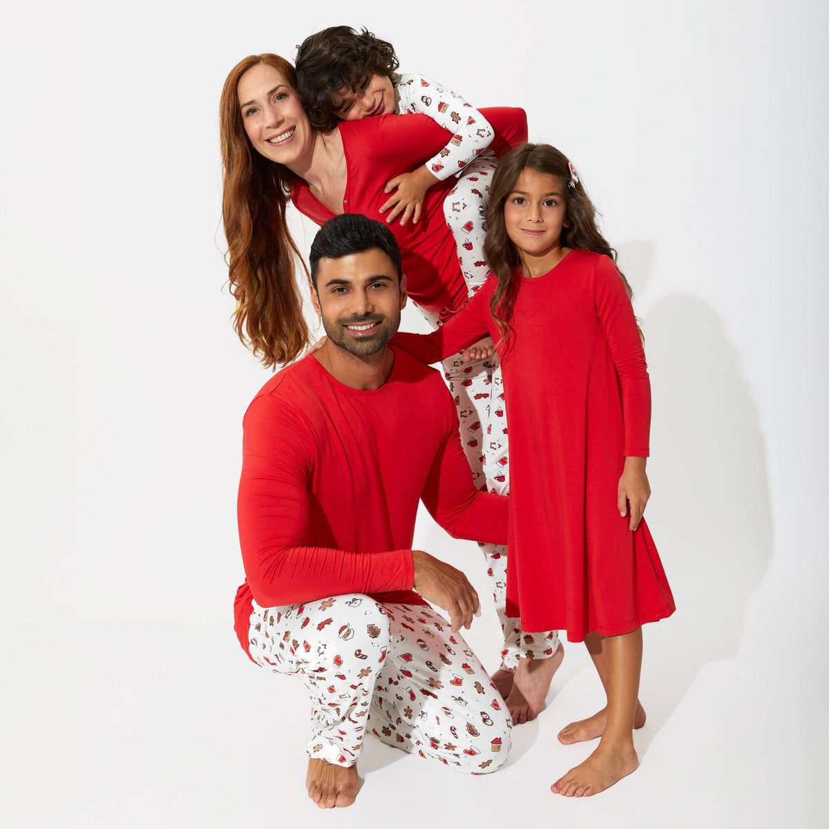 Men's Sugar Cookie Print Bamboo Pajama Set in sugar cookie print – detail view