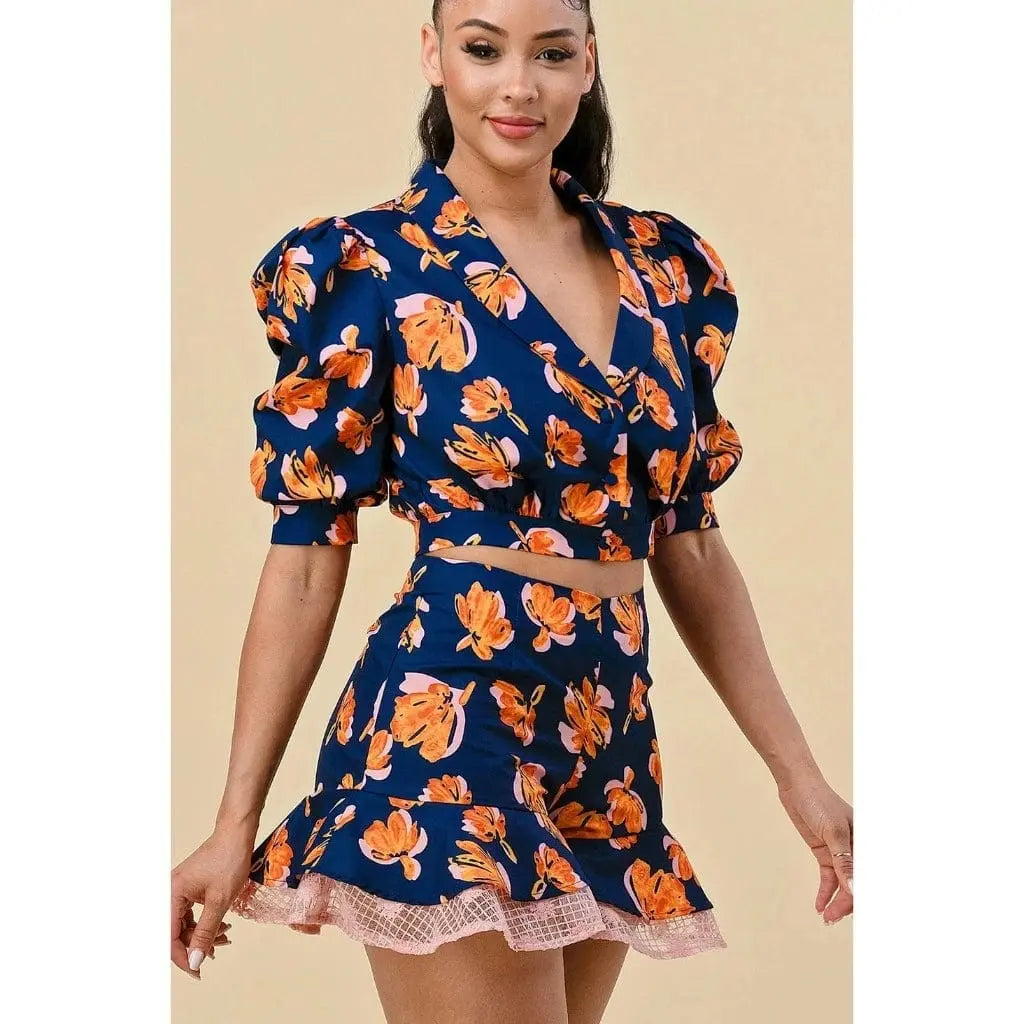 Floral shorts set final detail - Epicplacess