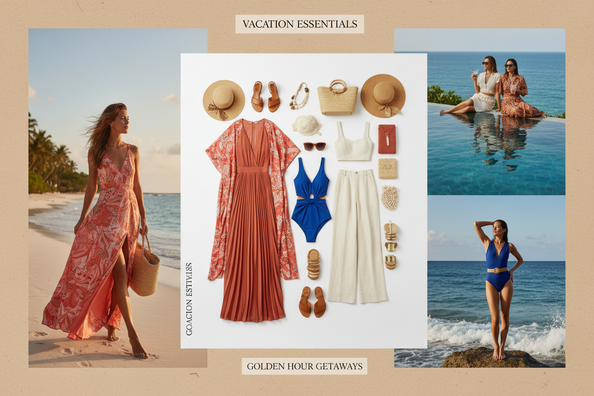Vacation Outfit Ideas: Resort Wear, Swimwear and Maxi Dresses