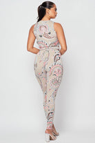 Women's Printed Sheer Mesh Bra Top & Leggings Set - photo 5