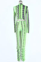 Women's Printed Ruched Top & Pants Activewear Set - photo 4