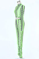 Women's Printed Ruched Top & Pants Activewear Set - photo 3