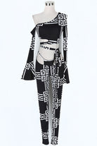 Women's Printed Top & Pants Activewear Set