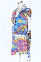 Women's Paisley Print Bell Sleeve Romper - photo 2