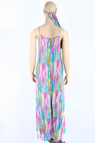 Women's Pastel Tie-Dye Halter Maxi Dress - photo 3