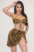 Women's Leopard Print Bandeau Top & Mini Skirt Set - photo 3