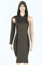 Women's Hooded One Sleeve Cutout Romper