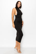 Women's Sculted Elegance Double Layer Midi Dress – detail view