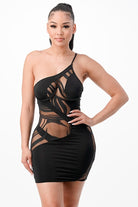 Women's Geometric Cutout Bodycon Mini Dress