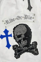 Cross skull shorts back view - Epicplacess
