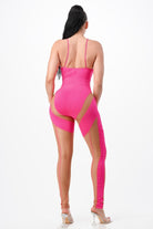 Women's Spaghetti Strap Sheer Mesh Panel Jumpsuit - photo 3