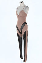 Women's Spaghetti Strap Sheer Mesh Panel Jumpsuit - photo 3