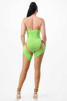 Women's Spaghetti Strap Sheer Mesh Panel Jumpsuit - photo 3
