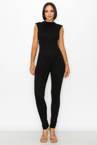 Women's Midnight Temptation Open Side Cutout Skinny Jumpsuit – side view