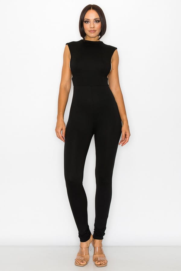 Women's Midnight Temptation Open Side Cutout Skinny Jumpsuit – side view
