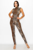 Women's Wild Instinct Animal Print Cutout Jumpsuit – side view