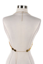 Women's Sequin Disc Halter Chain Crop Top - photo 3
