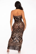 Women's Lace Halter Bodycon Maxi Dress - photo 3