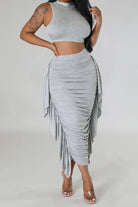 Ruched skirt detail