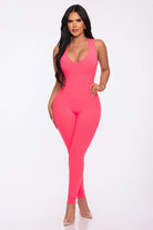 Women's Midnight Essential Heavy Ribbed Bodycon Jumpsuit – detail view