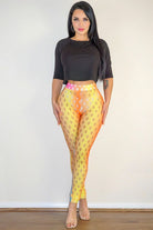 Women's Top & Metallic Rainbow Pants Set