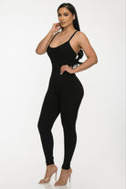 Women's Midnight Essential Ribbed Bodycon Jumpsuit – detail view