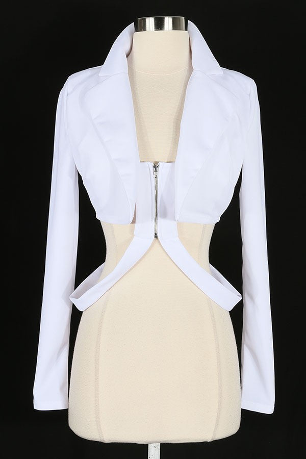 Women's Tie Front Cropped Blazer