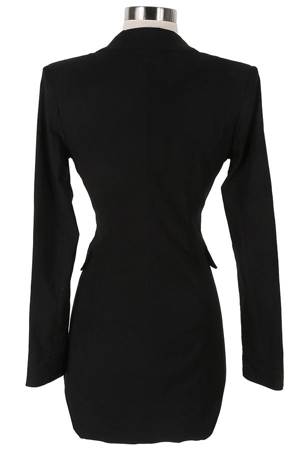 Women's Blazer Mini Dress & Rhinestone Bra Top Set - photo 4