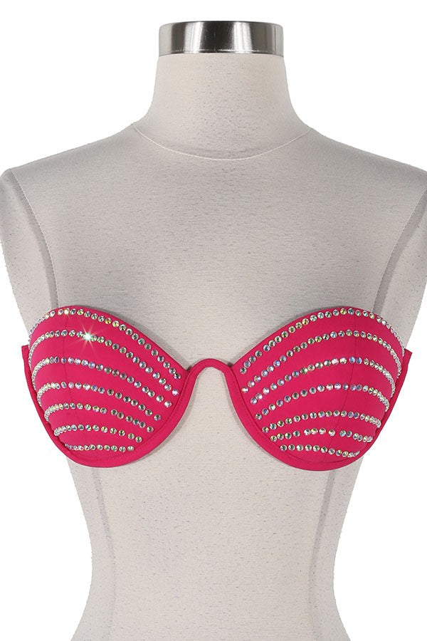 Women's Blazer Mini Dress & Rhinestone Bra Top Set - photo 2