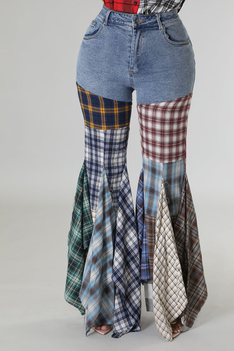 Flare pants back view