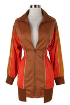Women's Color-Block Hooded Zip-Front Mini Dress