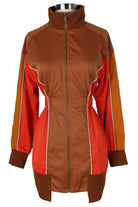 Women's Color-Block Hooded Zip-Front Mini Dress - photo 2
