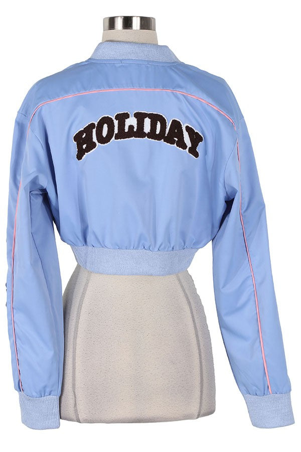 Women's Patch Detail Cropped Button Front Jacket - photo 3