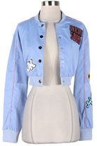 Women's Patch Detail Cropped Button Front Jacket - photo 2