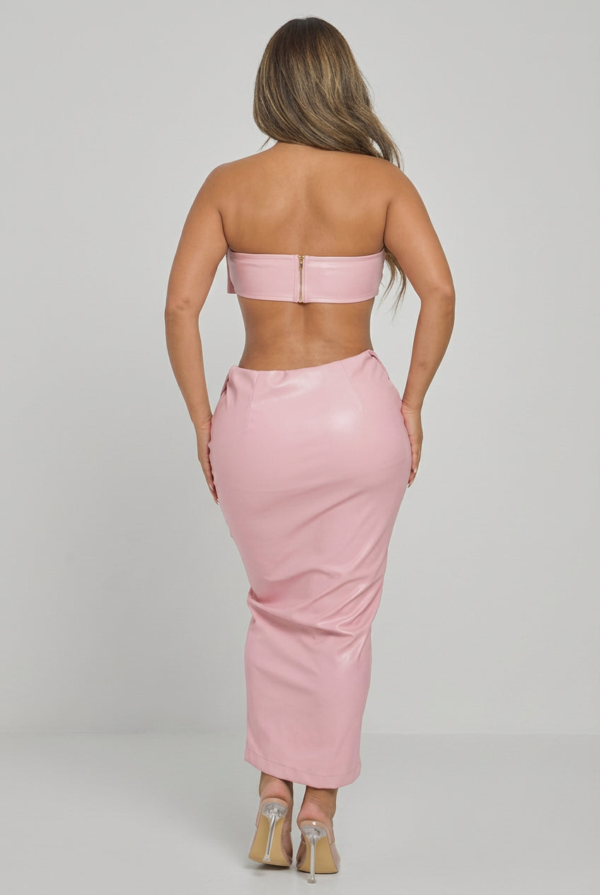 Women's Strapless Crop Top & Maxi Skirt Set - photo 3