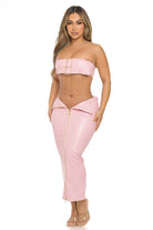 Women's Strapless Crop Top & Maxi Skirt Set - photo 4