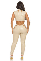 Women's Lace-Up Crop Top & Flare Pants Set - photo 4