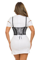 Women's T-Shirt & Lace-Up Corset Belt Set - photo 4