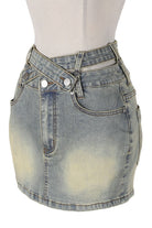 Women's Distressed Denim Mini Skirt - photo 2
