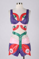 Women's Abstract Print Crop Top & Pants Set - photo 3