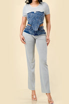 Denim mix set front