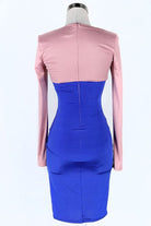Women's Two-Tone Long Sleeve Lace-Up Corset Mini Dress - photo 3