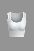 Women's Ribbed Seamless Crop Top – front view