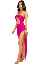 O-Ring cutout maxi dress front view - Epicplacess