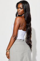 Women's Sleeveless Top with Clear Shoulder Straps – detail view