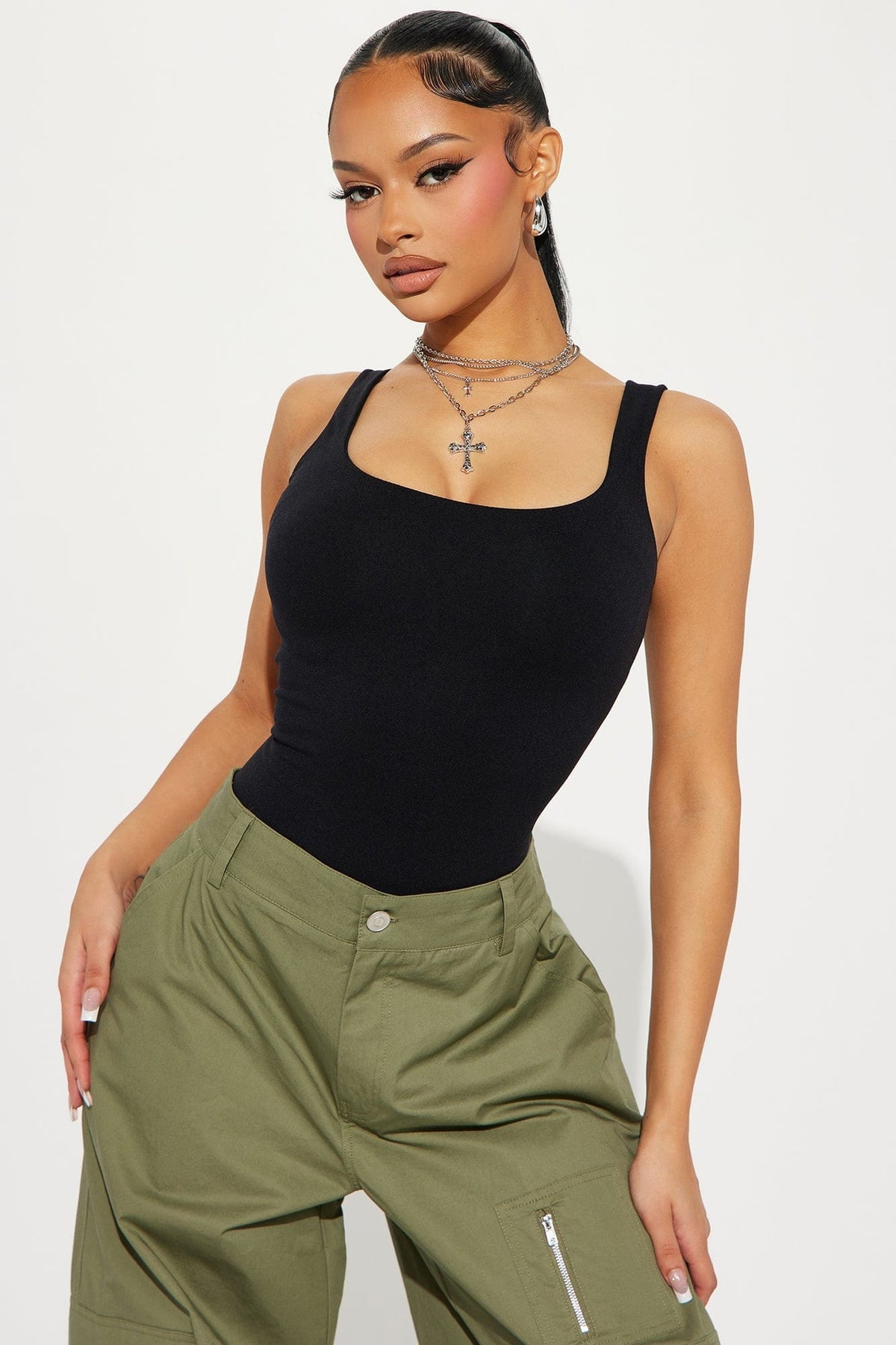 Women's Double Layer Bodysuit – model view