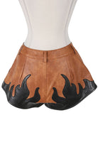 Women's brown/black flame print flared pants - photo 3