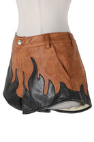 Women's brown/black flame print flared pants - photo 4